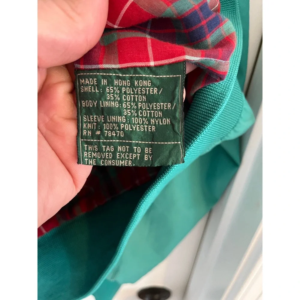 Vintage Field & Stream Naturally Faded Teal Harrington Jacket‎